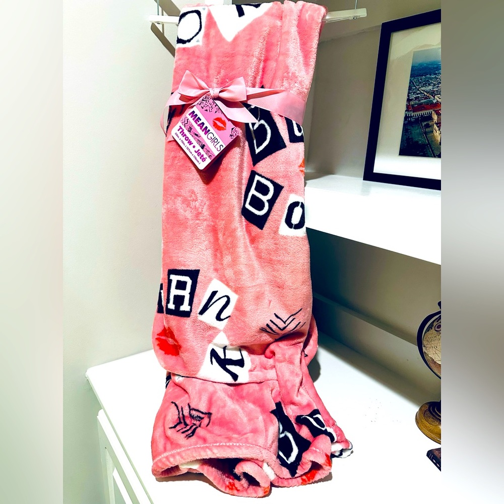 Mean Girls Burn Book Pink Blanket Throw